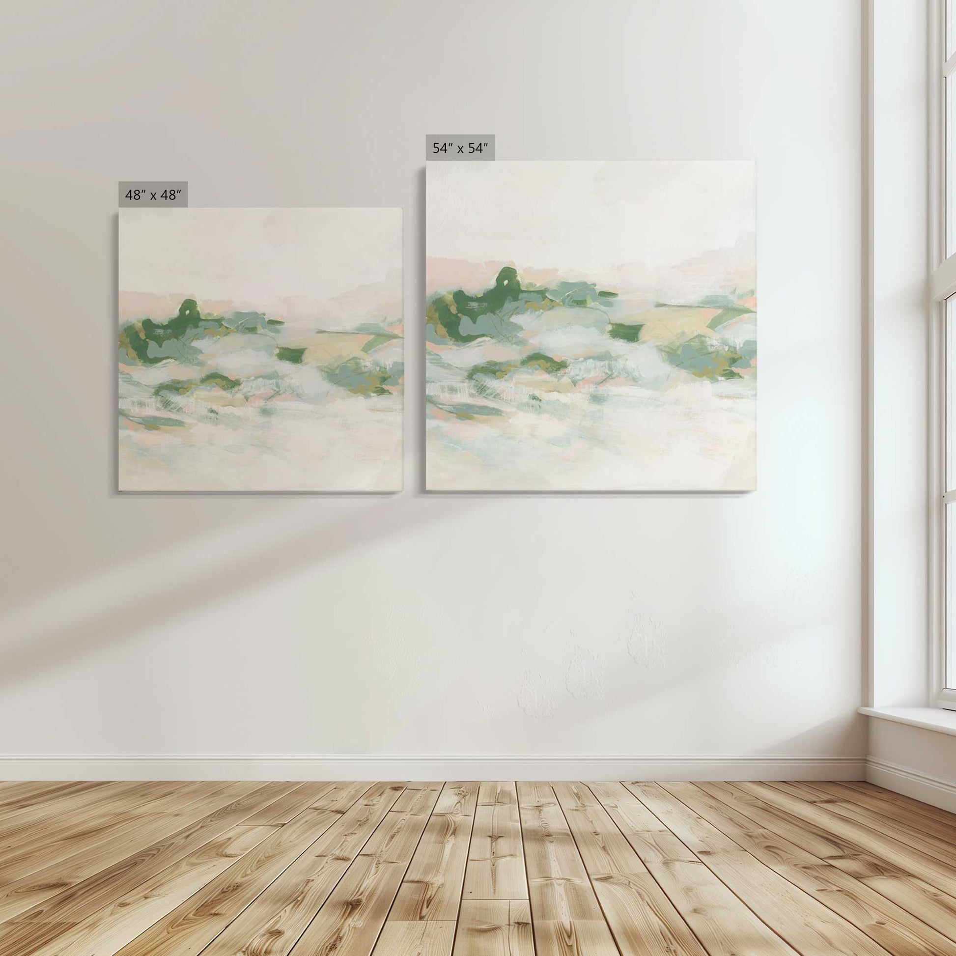 [Color:Stretched Canvas], Image showing the size comparisons