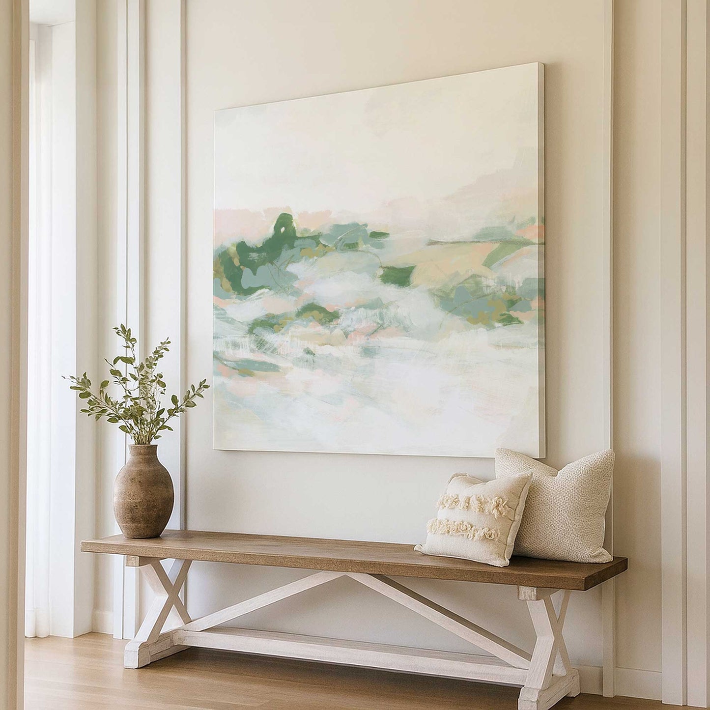 [Color:Stretched Canvas], Picture of art in a room