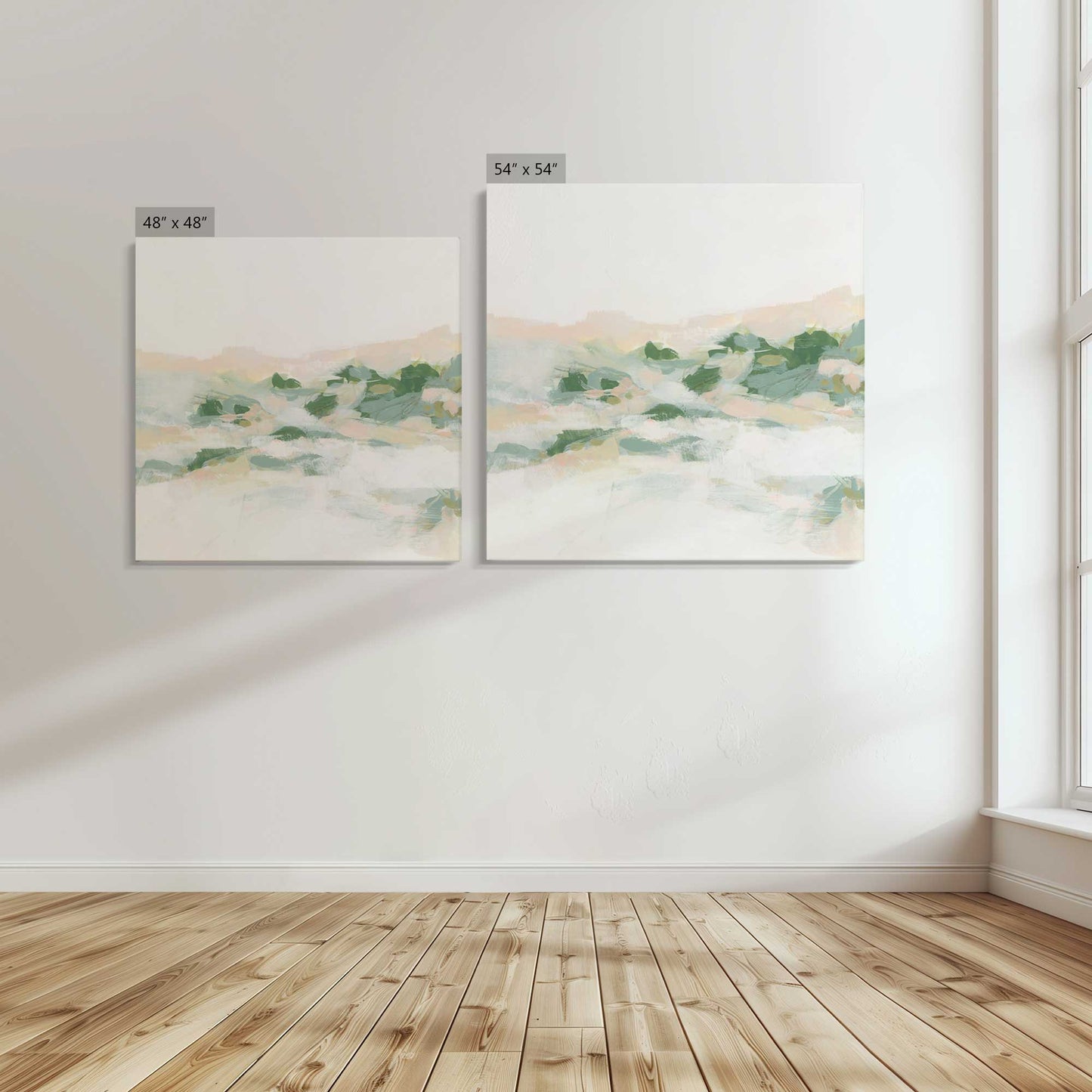 [Color:Stretched Canvas], Image showing the size comparisons