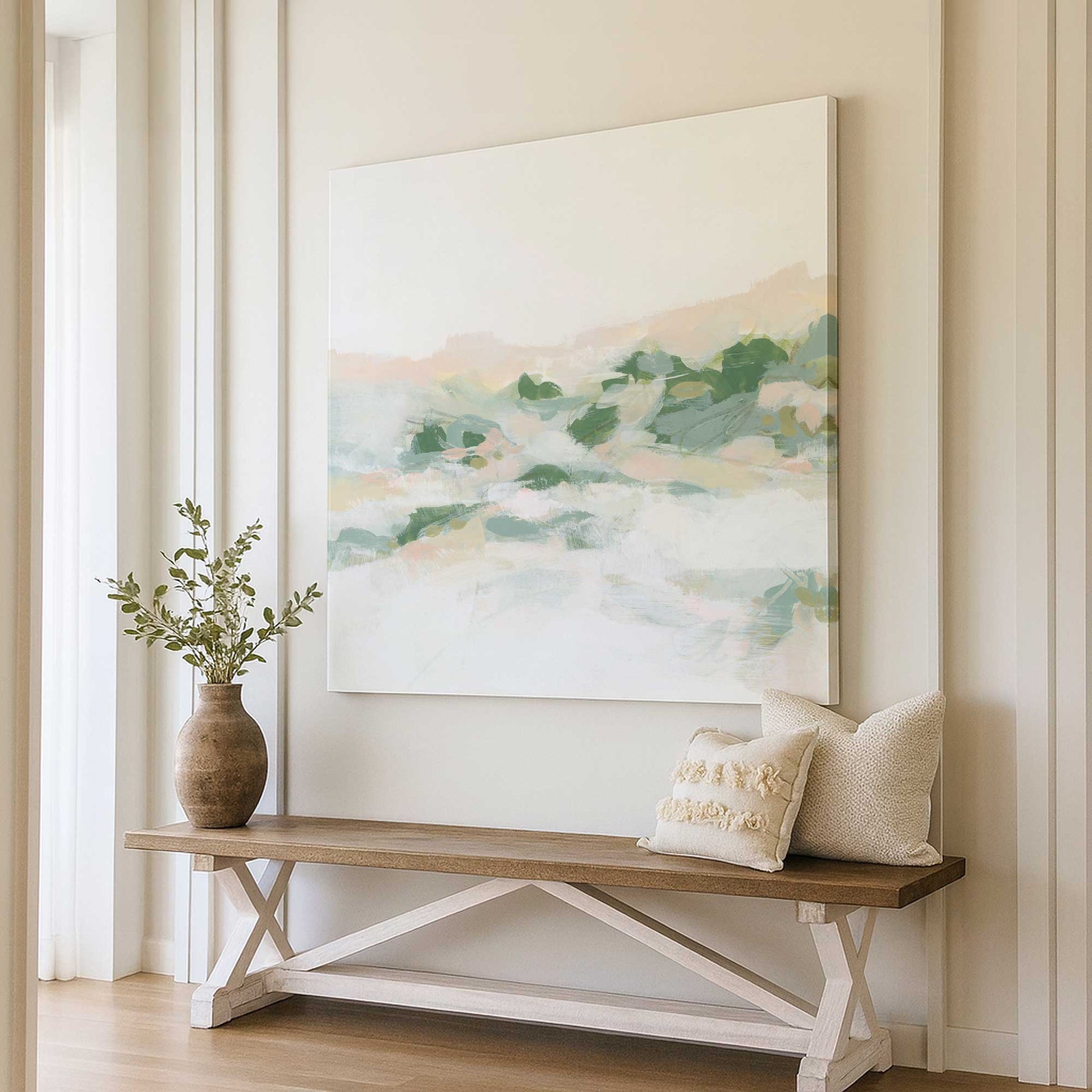 [Color:Stretched Canvas], Picture of art in a room