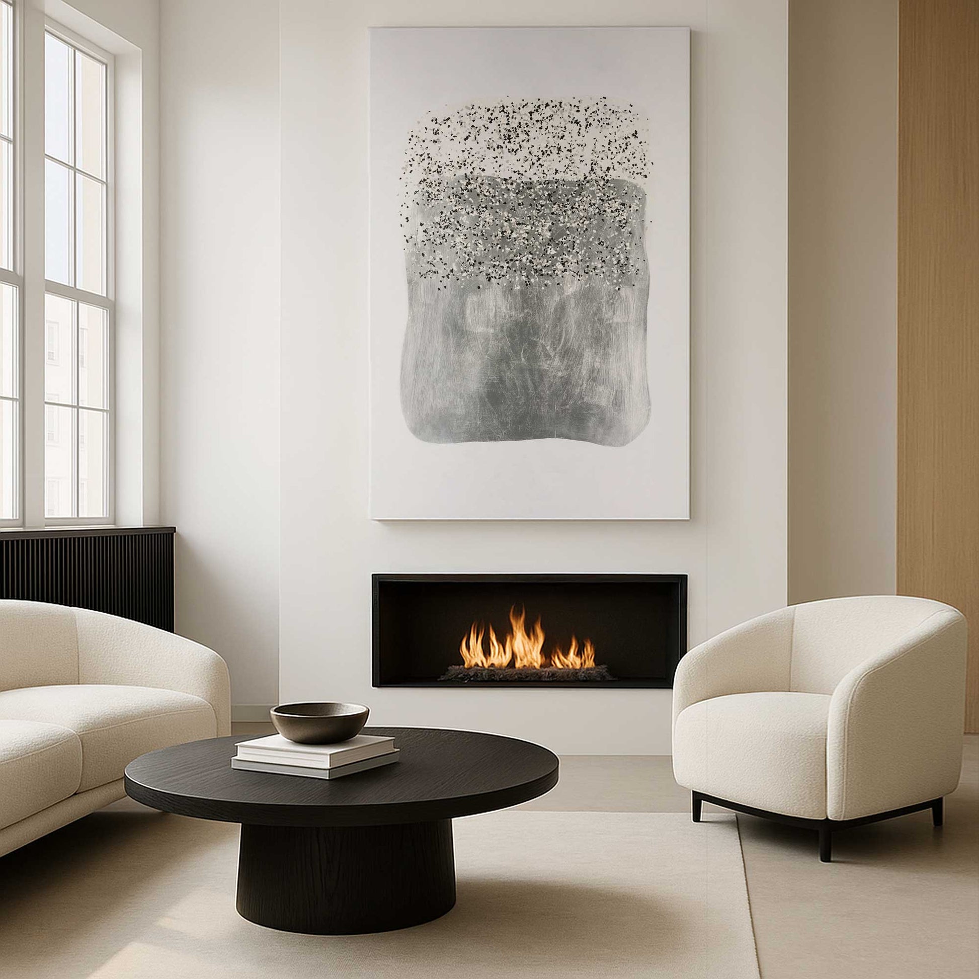 [Color:Stretched Canvas], Picture of art in a room