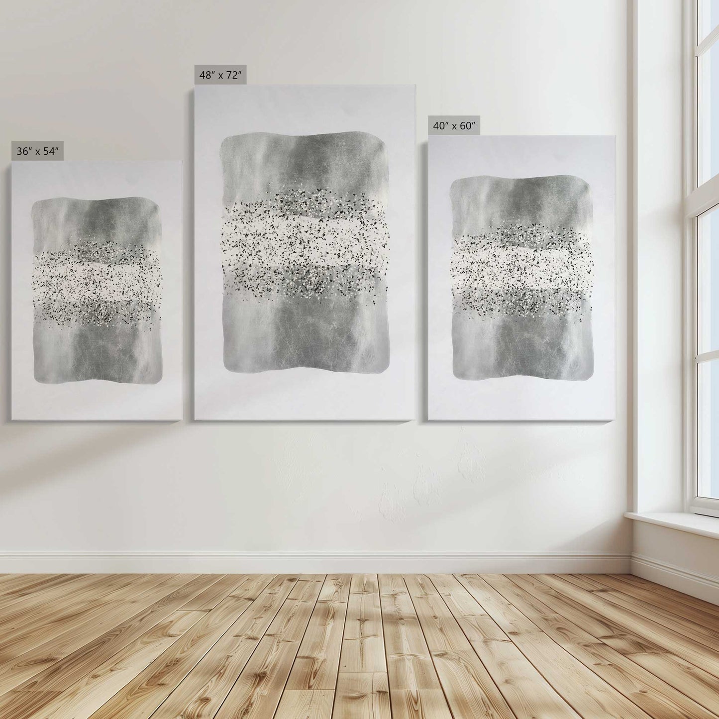 [Color:Stretched Canvas], Image showing the size comparisons