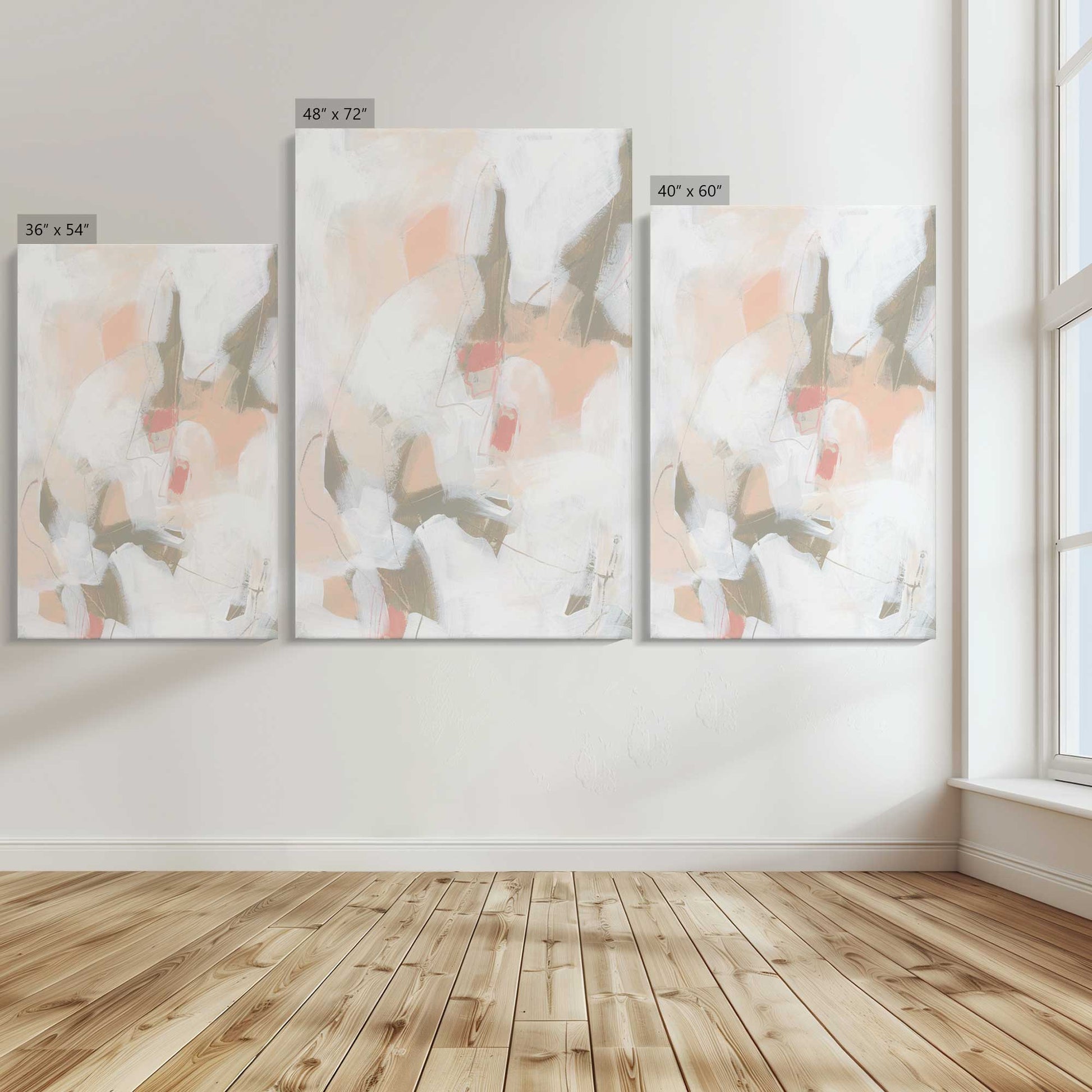 [Color:Stretched Canvas], Image showing the size comparisons