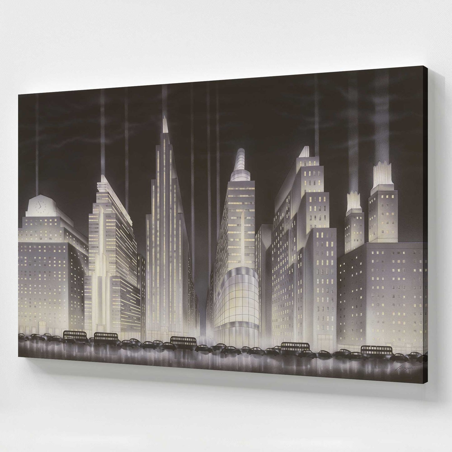 [Color:Stretched Canvas], Picture of art at an angle