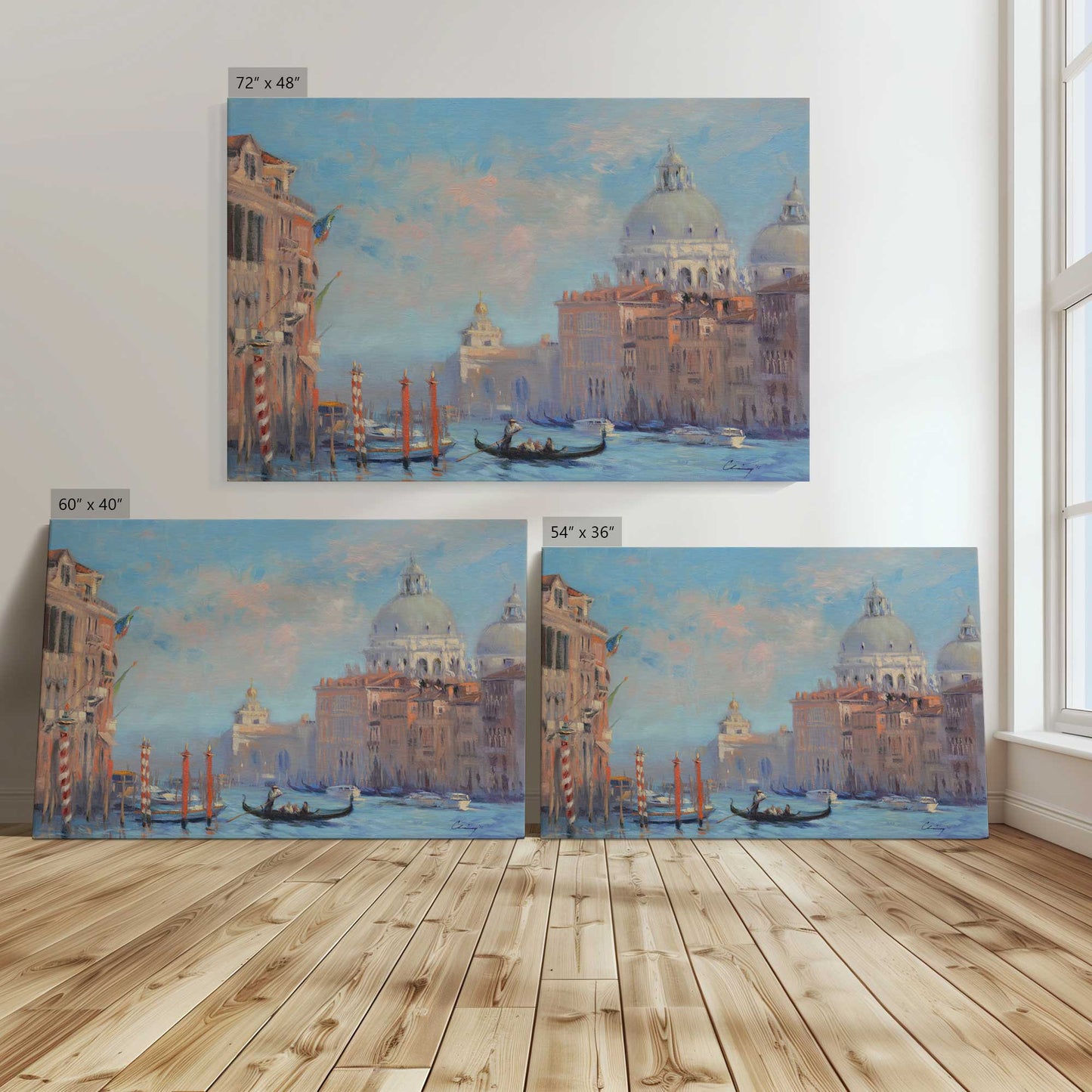 [Color:Stretched Canvas], Image showing the size comparisons