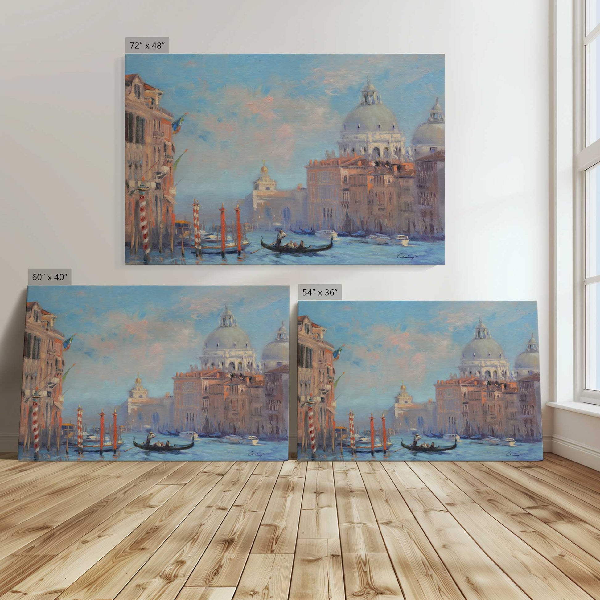 [Color:Stretched Canvas], Image showing the size comparisons