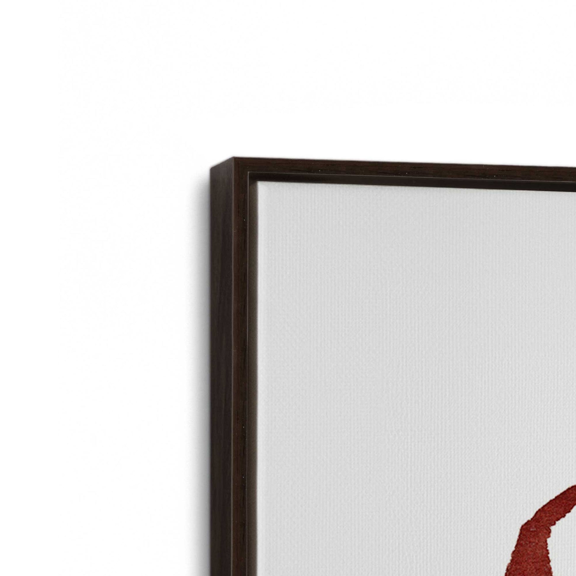 [Color:Espresso], Picture of art in a Espresso frame at an angle