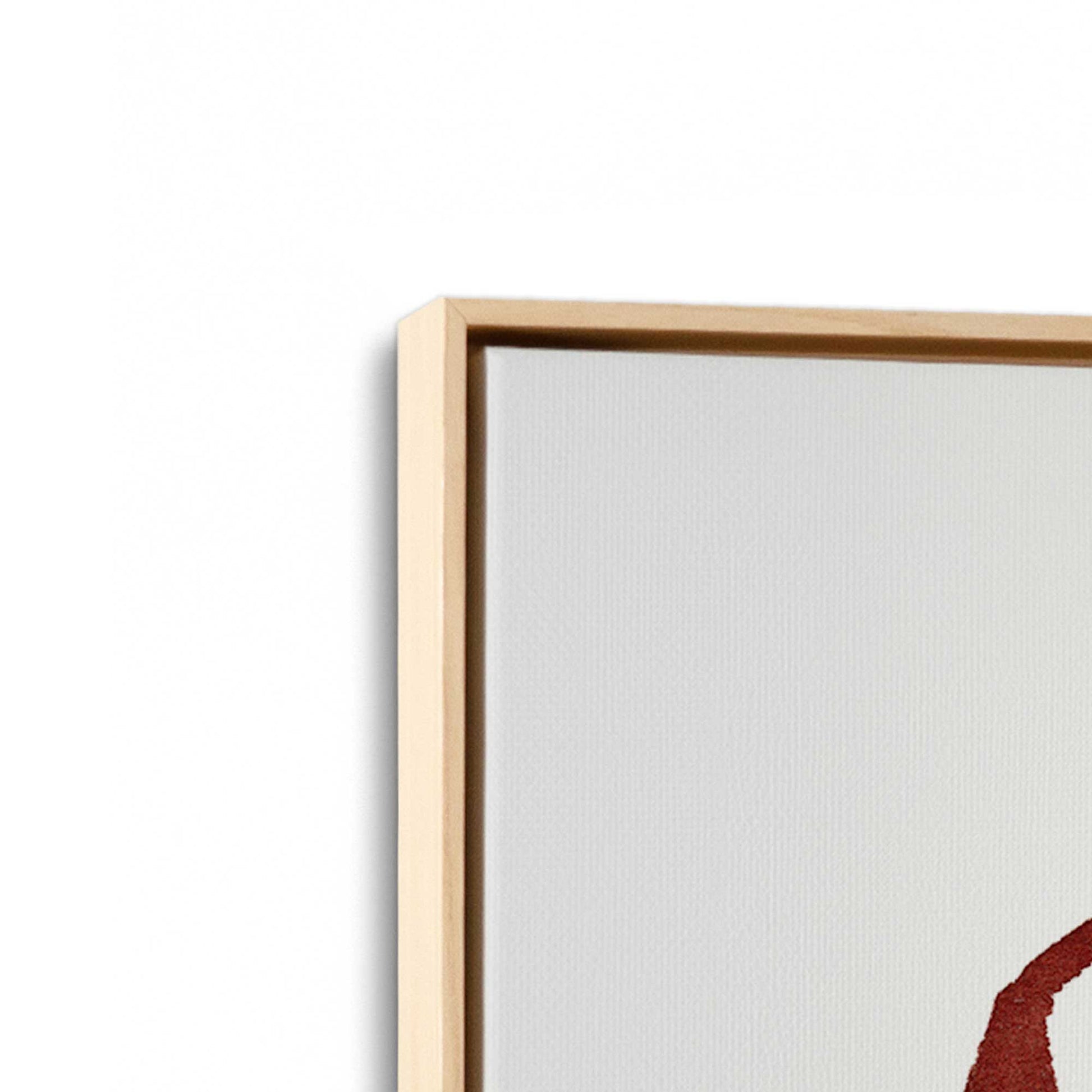 [Color:American Maple], Picture of art in a American Maple frame at an angle