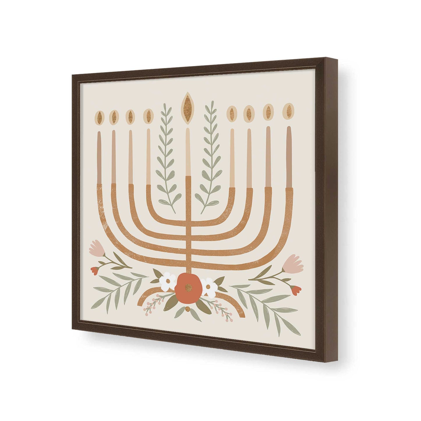 [Color:Espresso], Picture of art in a Espresso frame of the corner