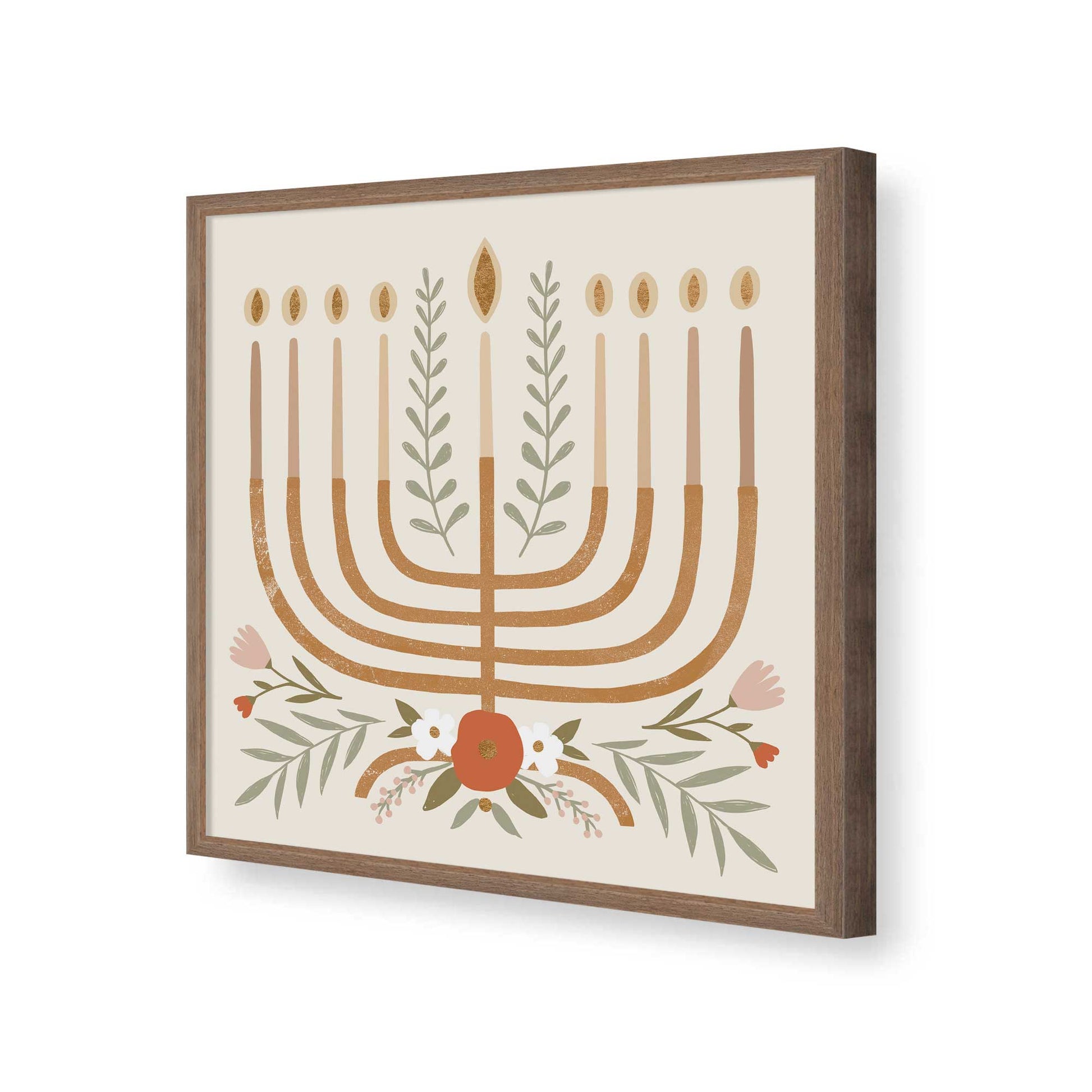 [Color:Walnut], Picture of art in a Walnut frame of the corner