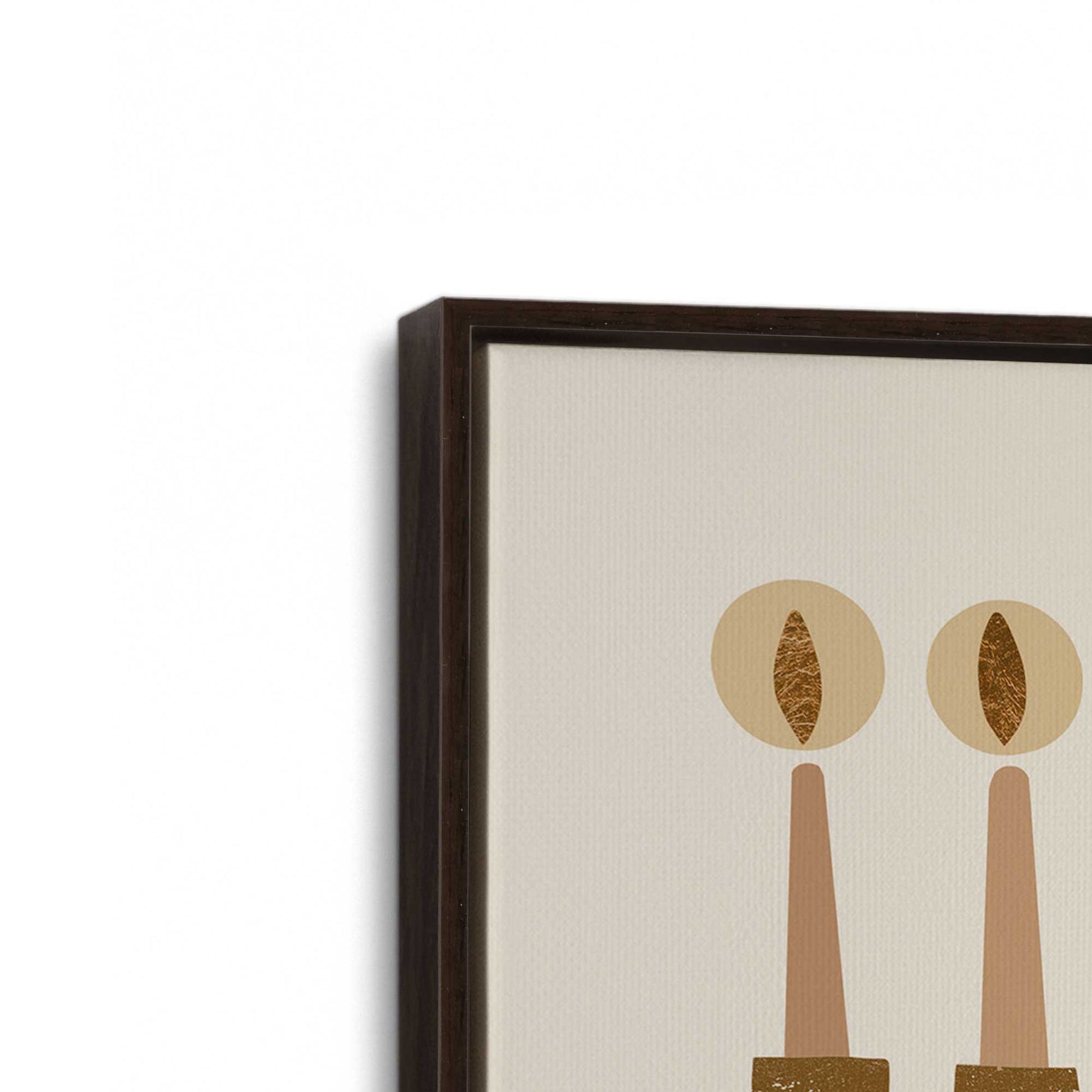 [Color:Espresso], Picture of art in a Espresso frame at an angle