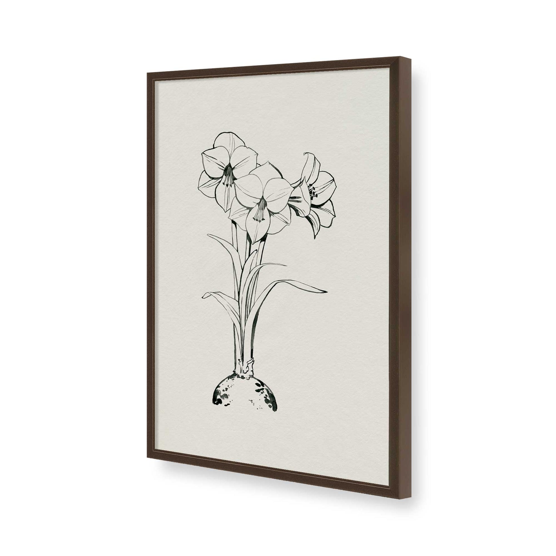 [Color:Brown], Picture of art in a Brown frame of the corner