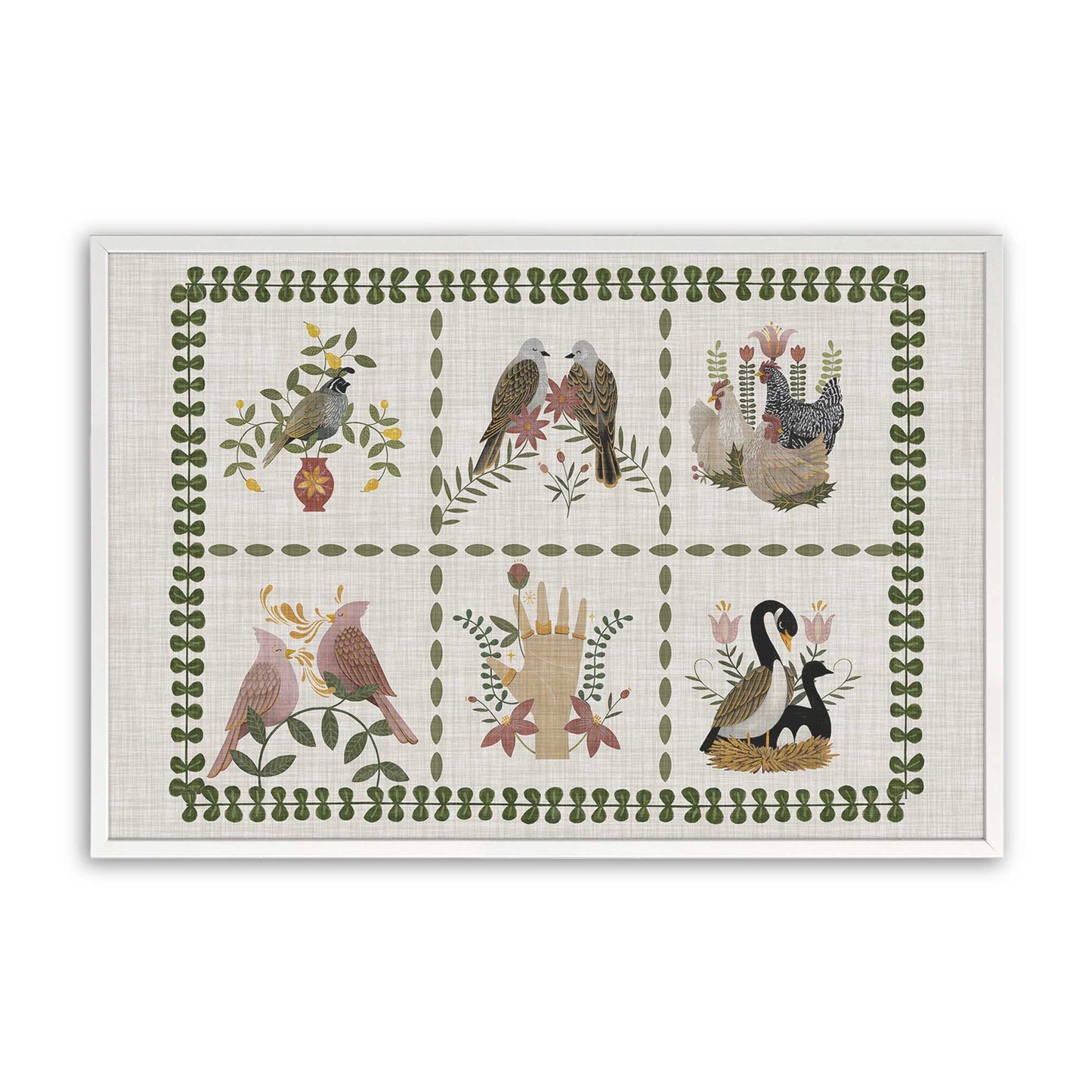 [Color:Opaque White], Picture of art in a Opaque White frame