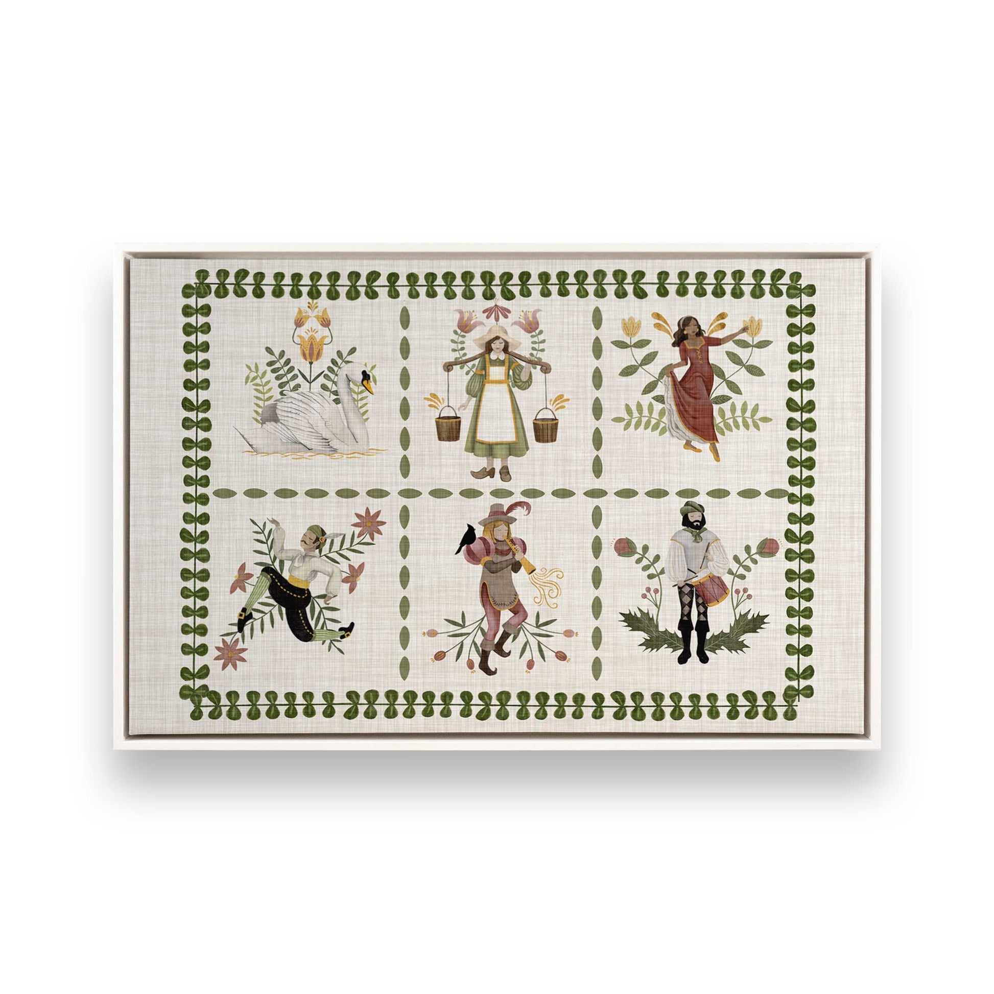 [Color:Opaque White], Picture of art in a White frame