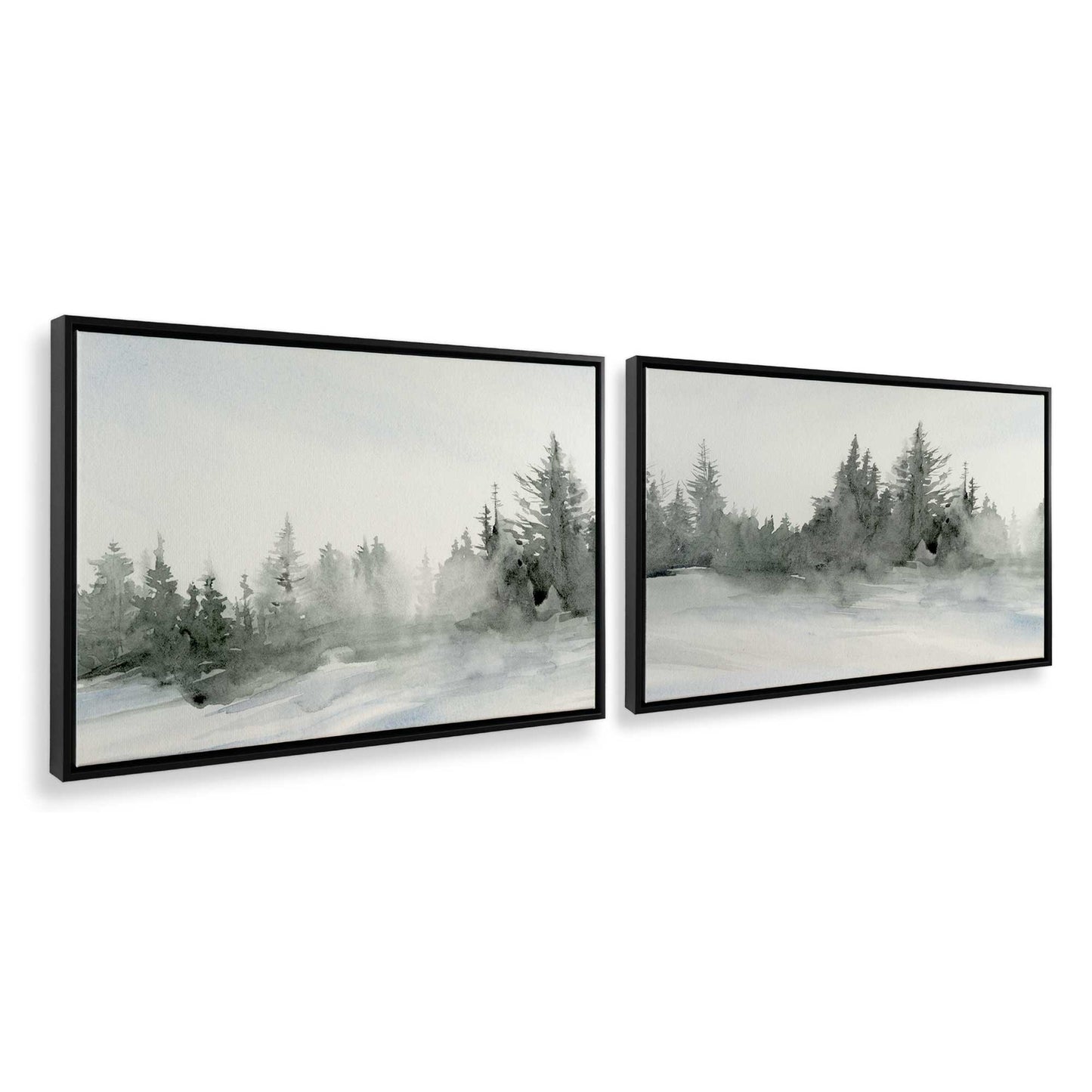 [Color:Satin Black], Picture of art in a Satin Black frame at an angle