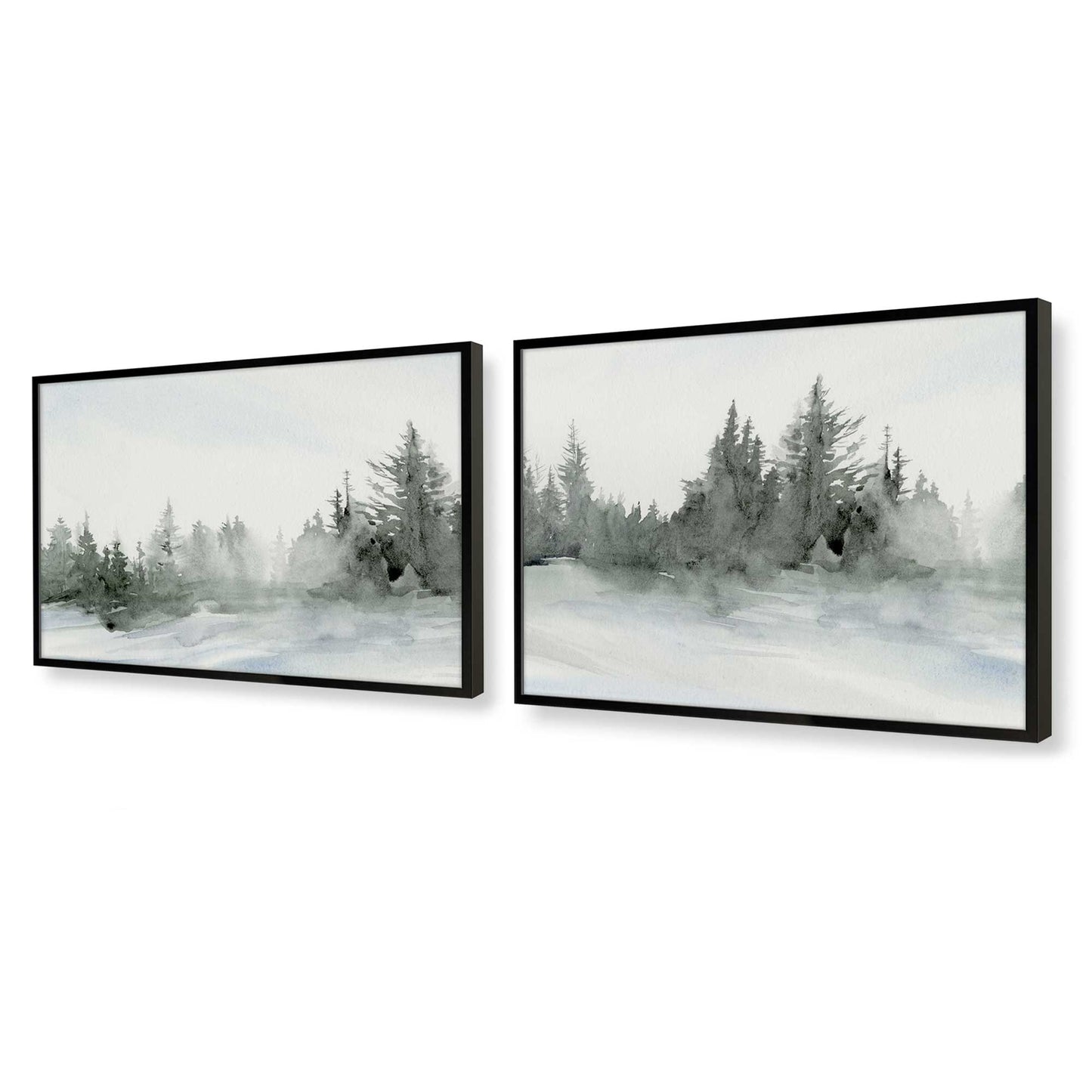 [Color:Satin Black], Picture of art in a Satin Black frame at an angle