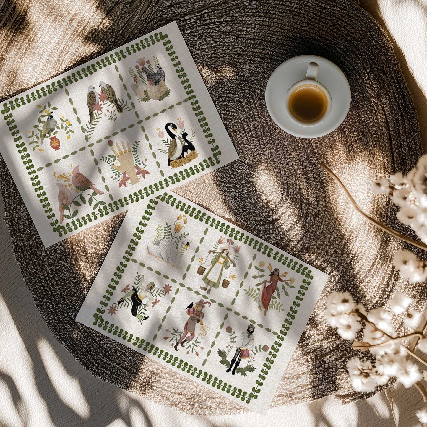 [color:Rolled Print], Picture of art in a room