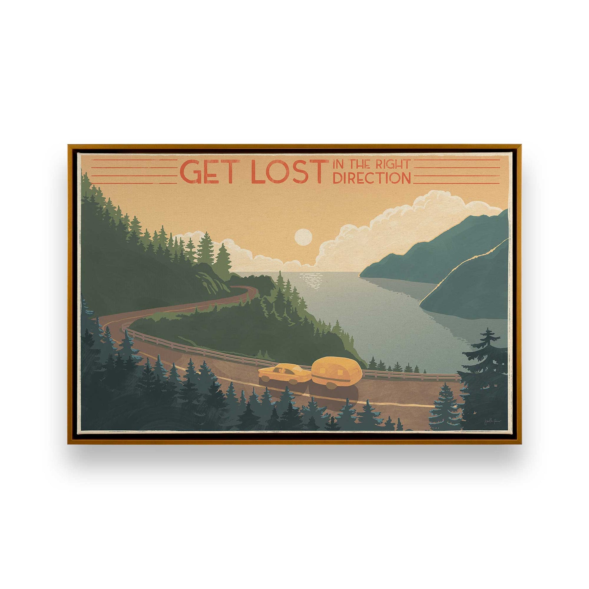 [Color:Polished Gold] Picture of art in a Polished Gold frame