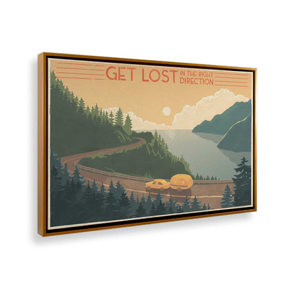 [Color:Polished Gold] Picture of art in a Polished Gold frame at an angle