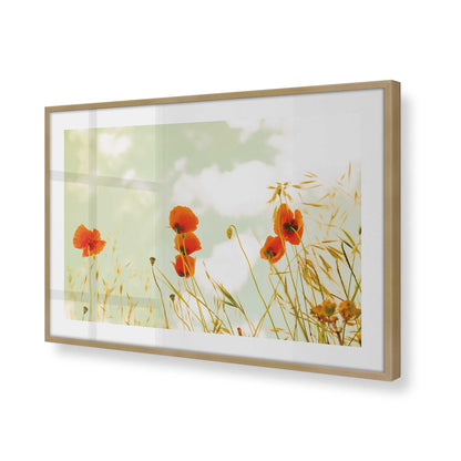 [Color:Brushed Gold], Picture of art in a Brushed Gold frame at an angle