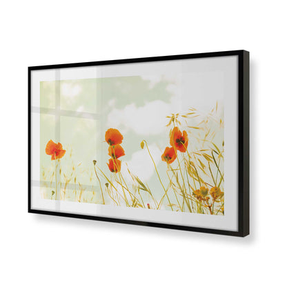 [Color:Satin Black], Picture of art in a Satin Black frame at an angle