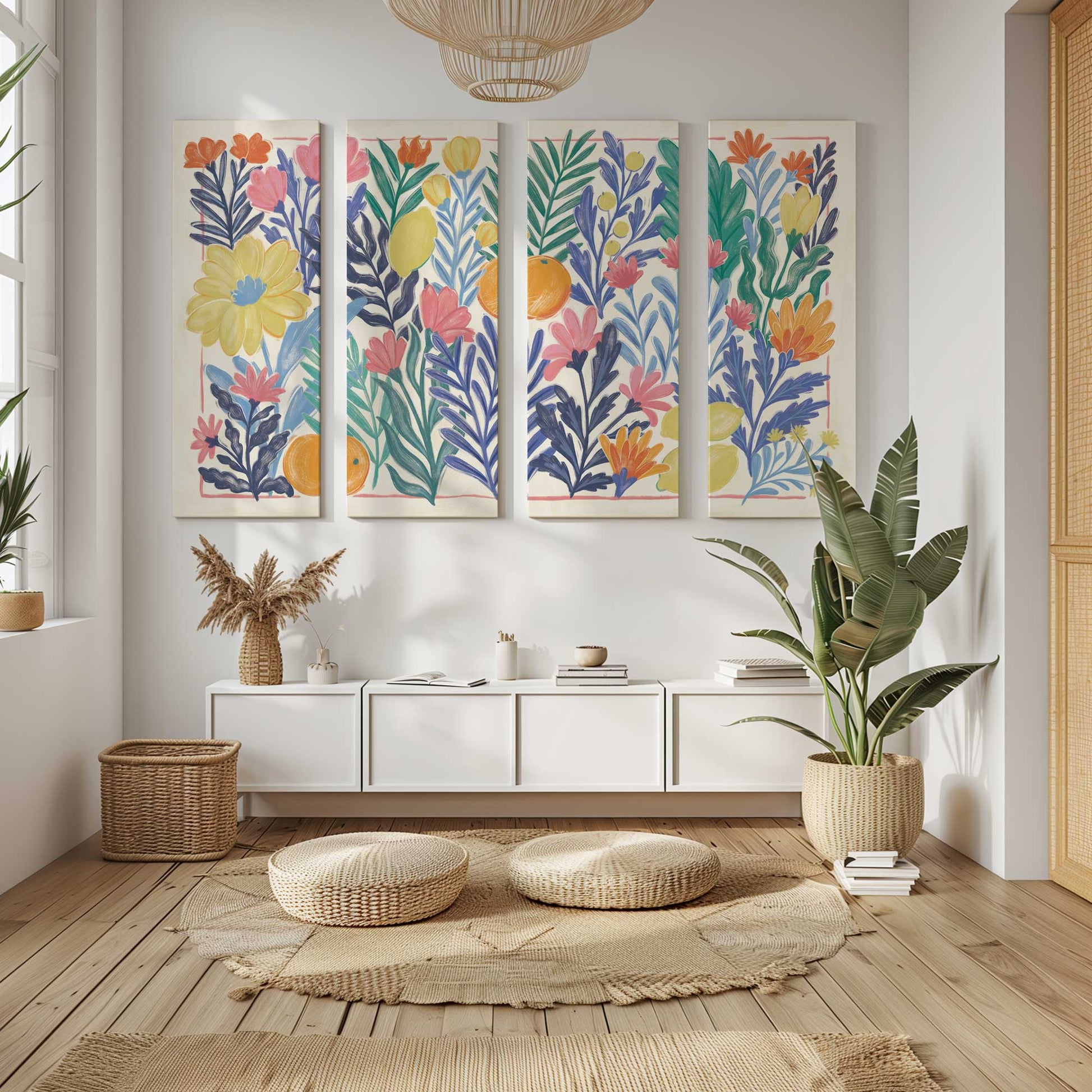 [Color:Stretched Canvas], Picture of art in a room