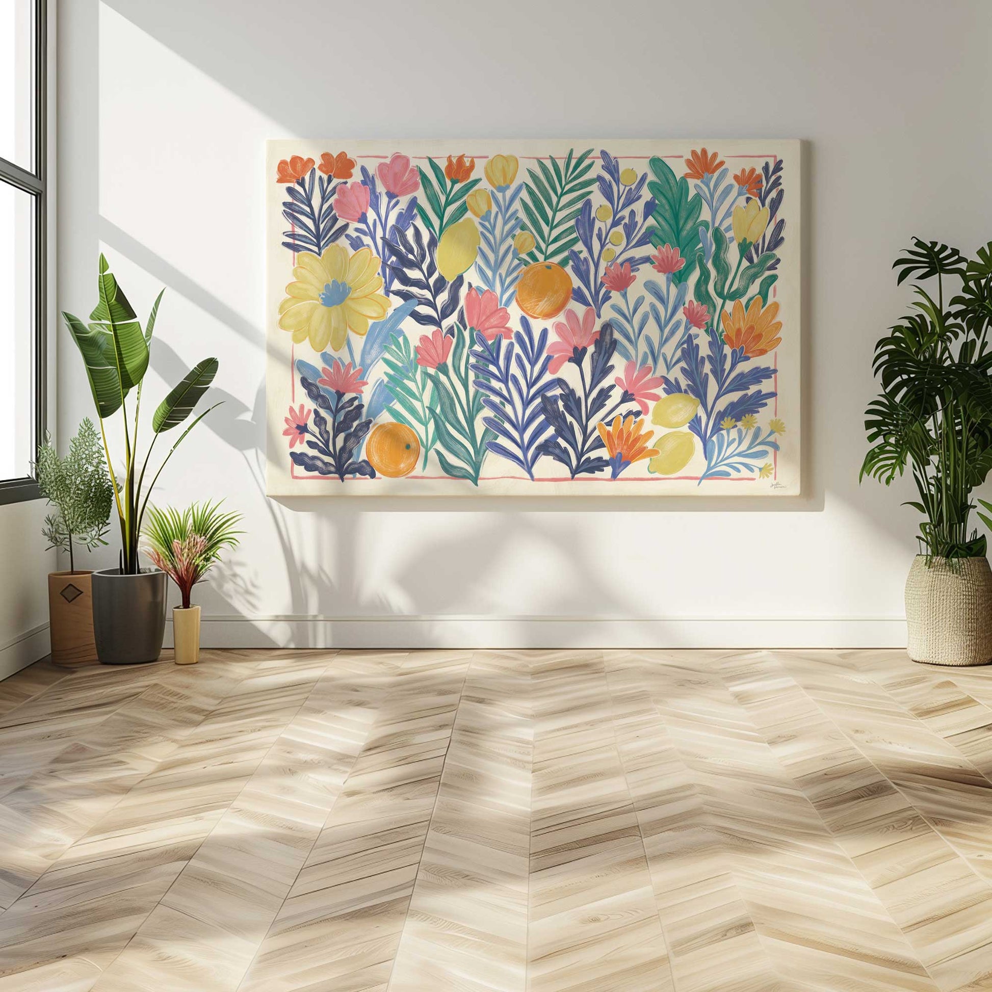 [Color:Stretched Canvas], Picture of art in a room