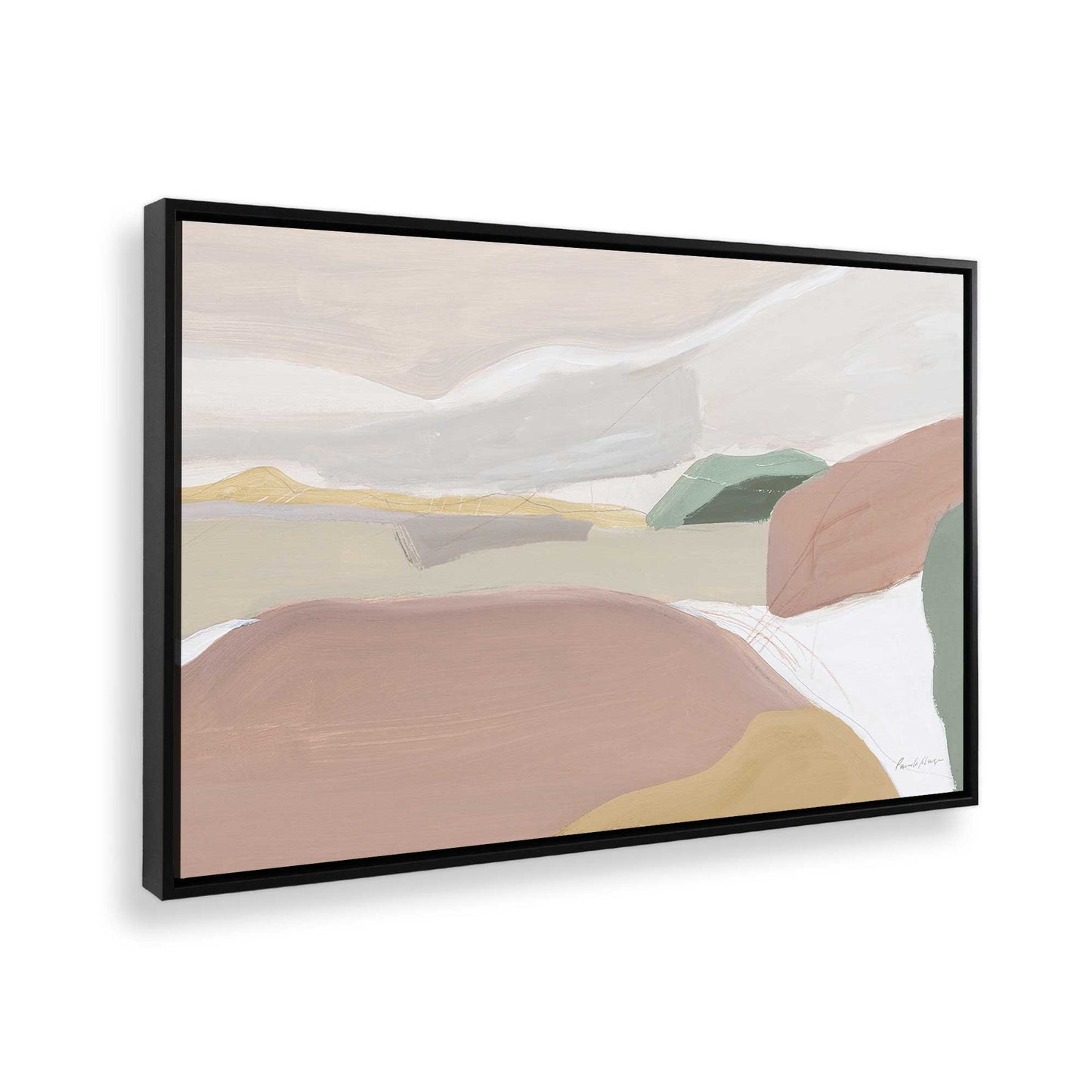 [Color:Satin Black] Picture of art in a Satin Black frame at an angle