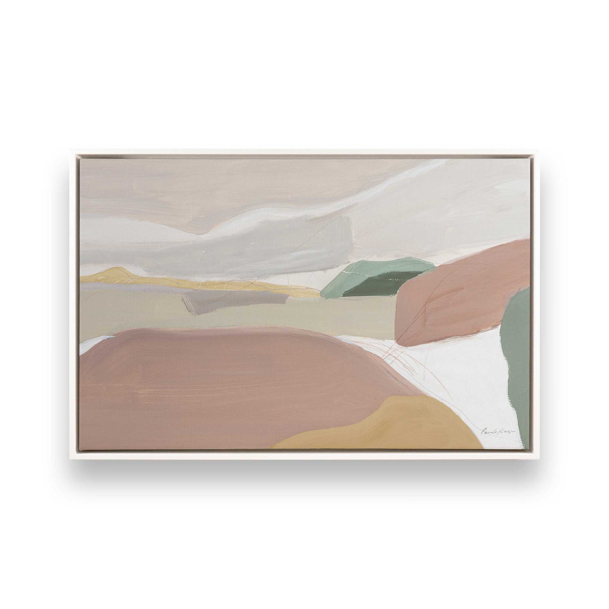 [Color:Opaque White], Picture of art in a White frame