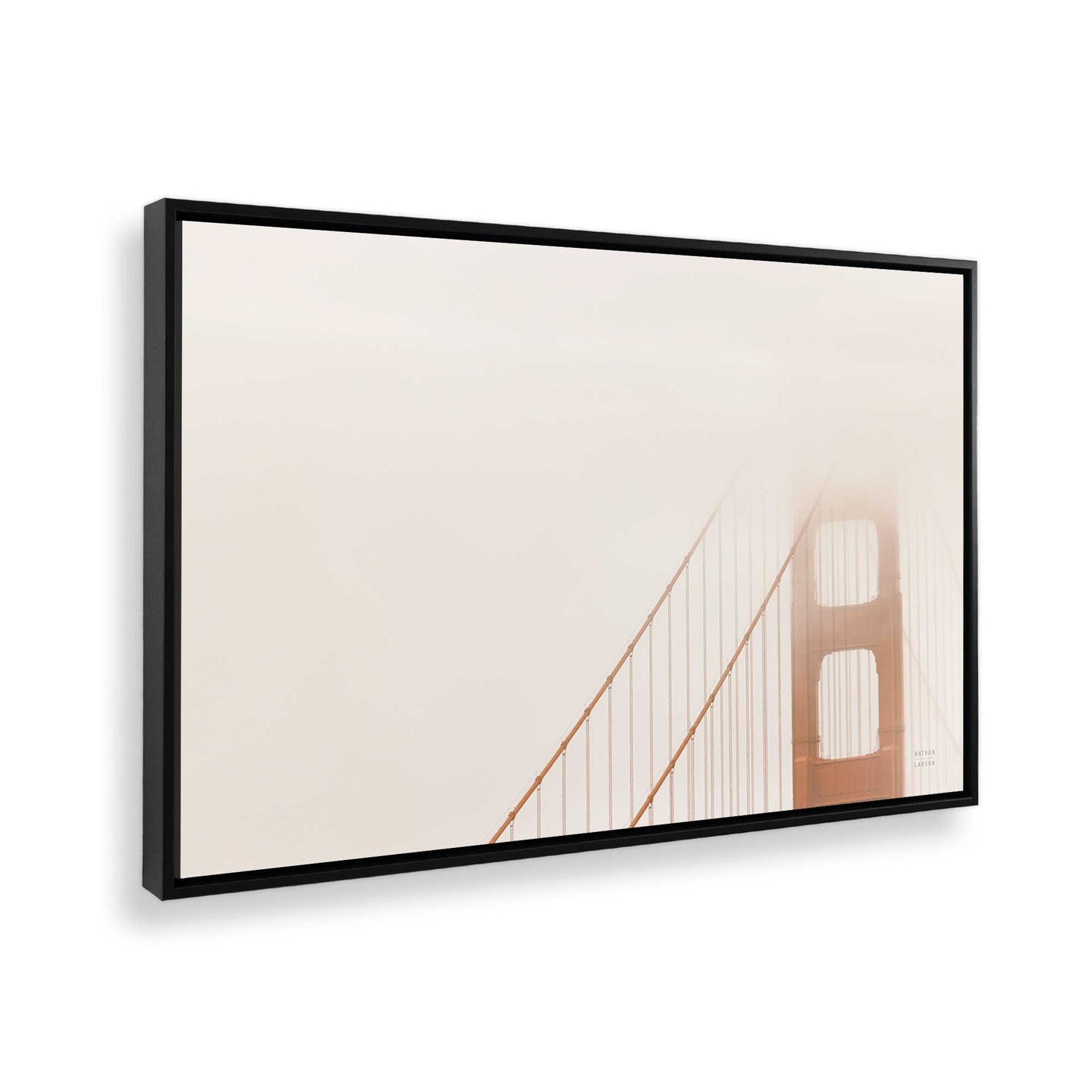 [Color:Satin Black] Picture of art in a Satin Black frame at an angle