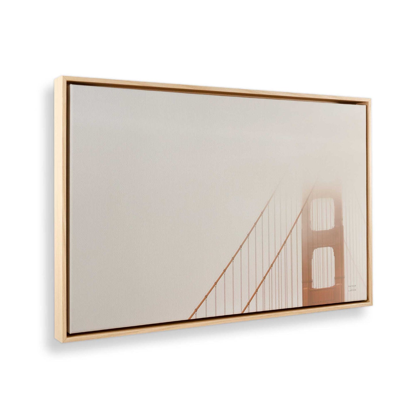 [Color:American Maple] Picture of art in a American Maple frame at an angle