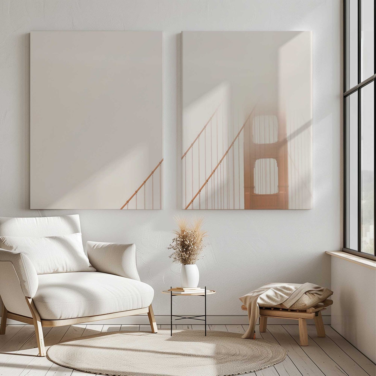 [Color:Stretched Canvas], Picture of art in a room