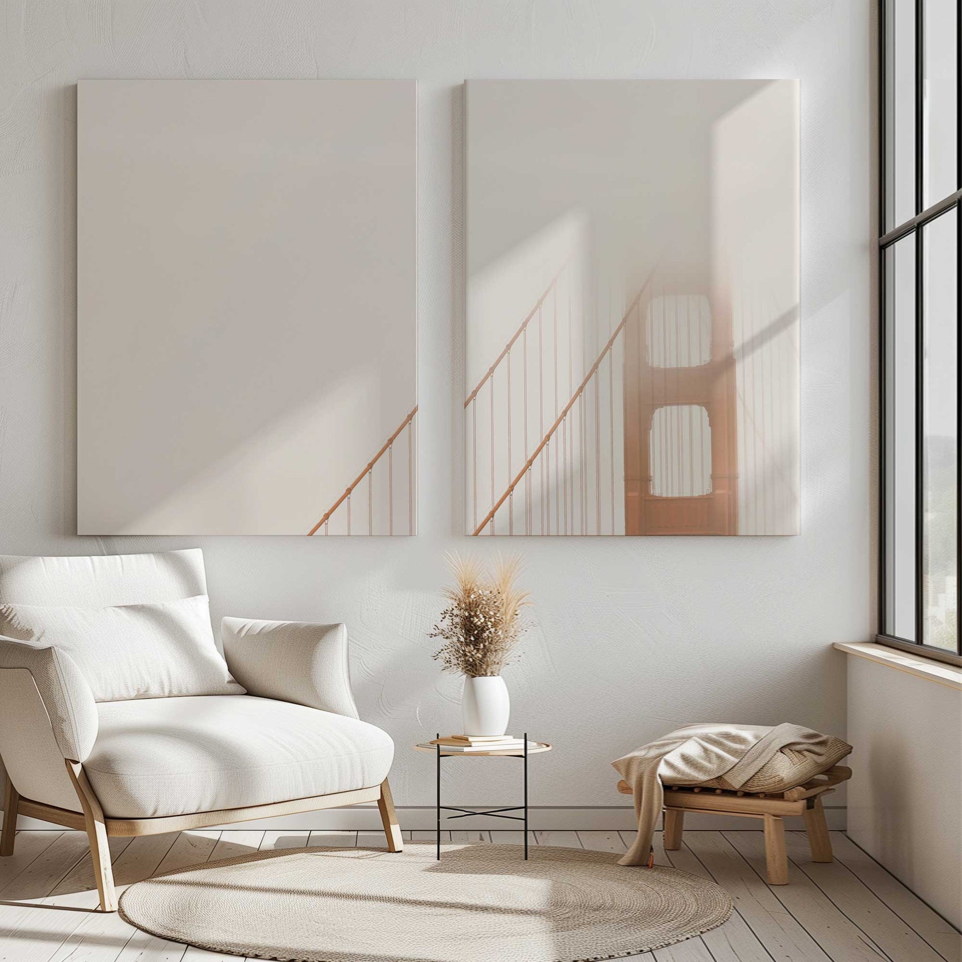 [Color:Stretched Canvas], Picture of art in a room