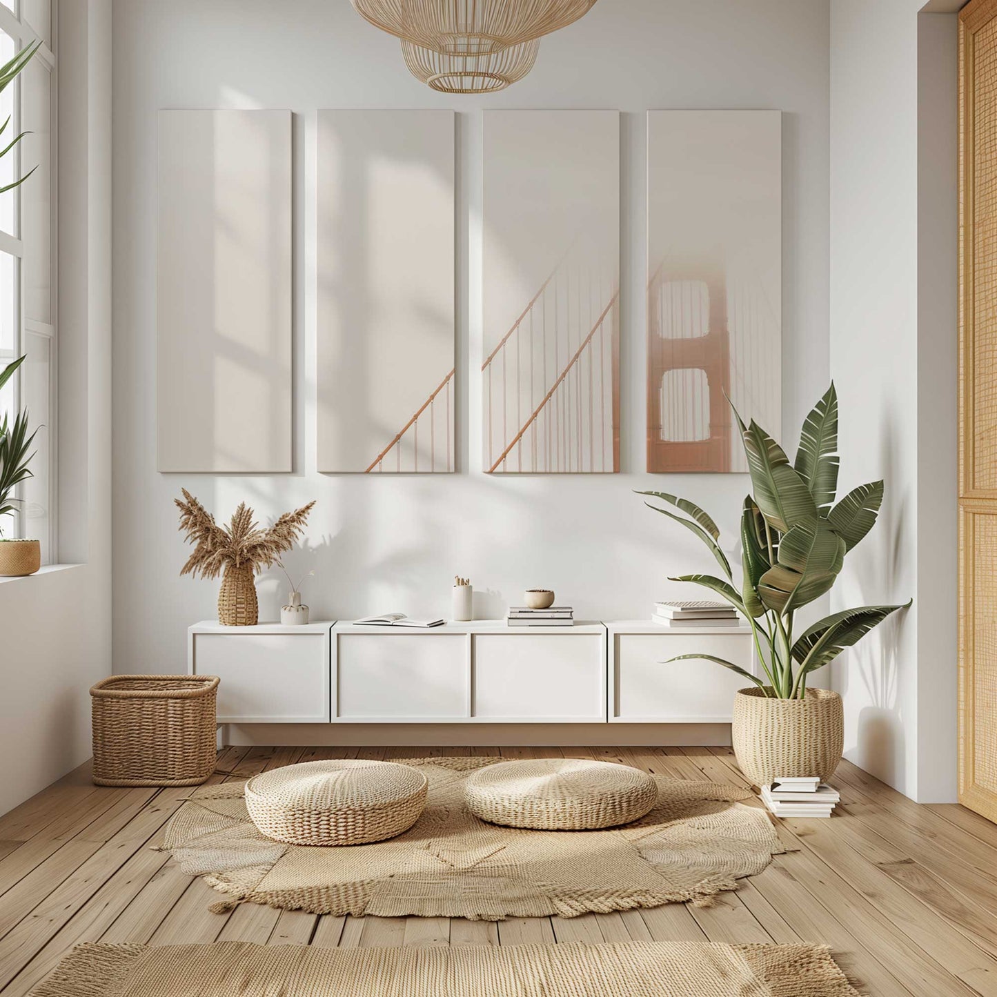 [Color:Stretched Canvas], Picture of art in a room