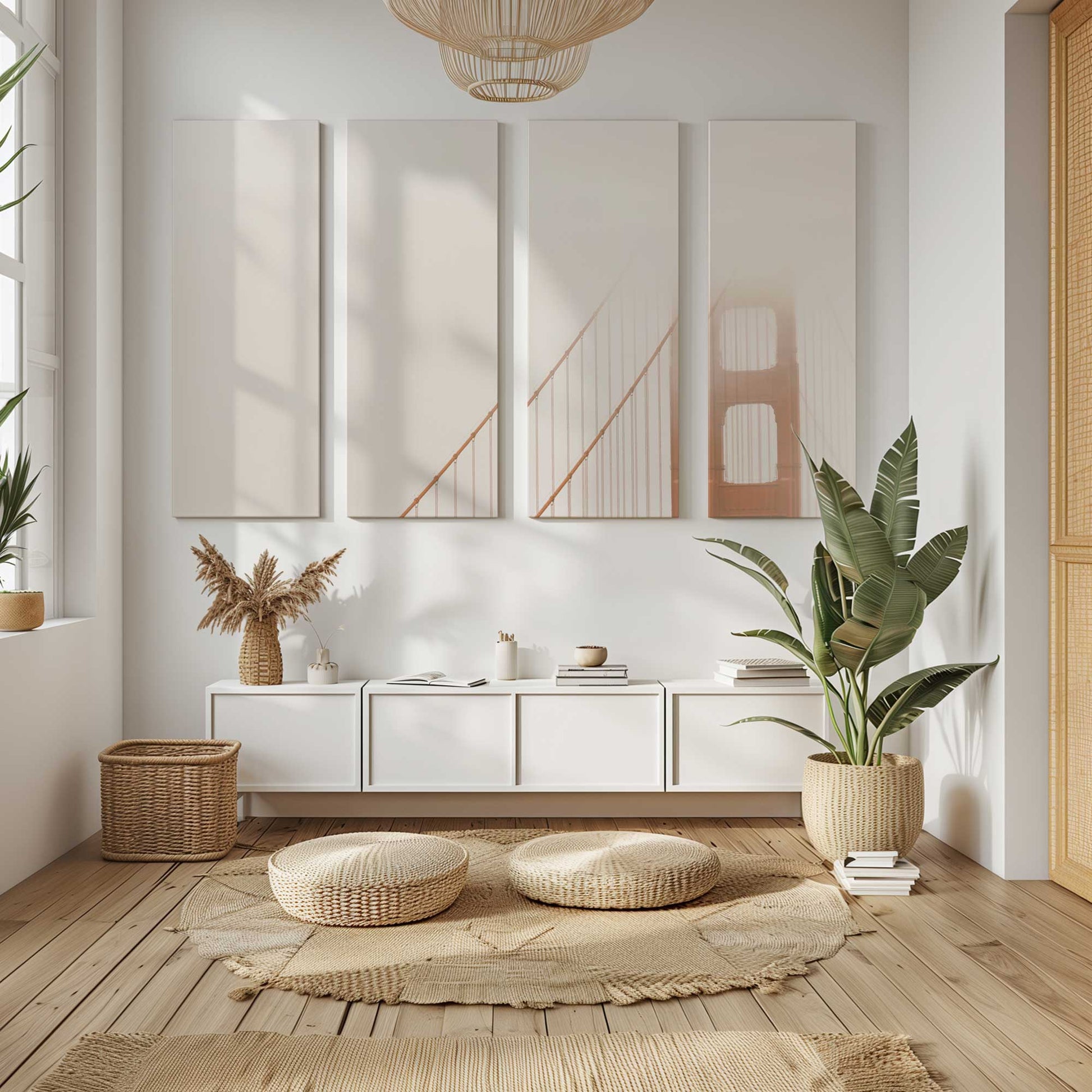 [Color:Stretched Canvas], Picture of art in a room