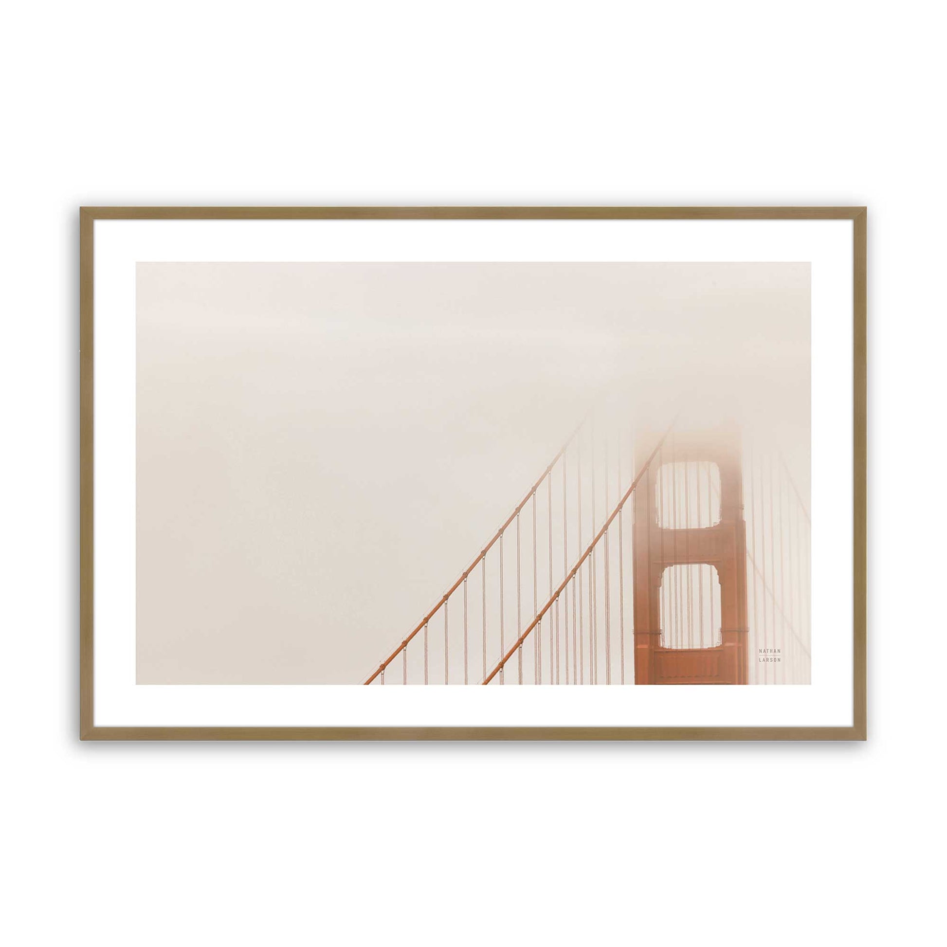 [Color:Brushed Gold], Picture of art in a Brushed Gold frame