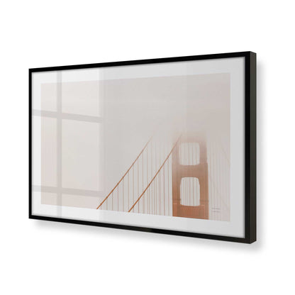 [Color:Satin Black], Picture of art in a Satin Black frame at an angle