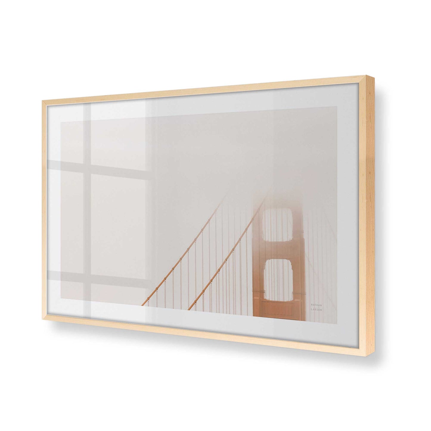 [Color:Raw Maple], Picture of art in a Raw Maple frame at an angle