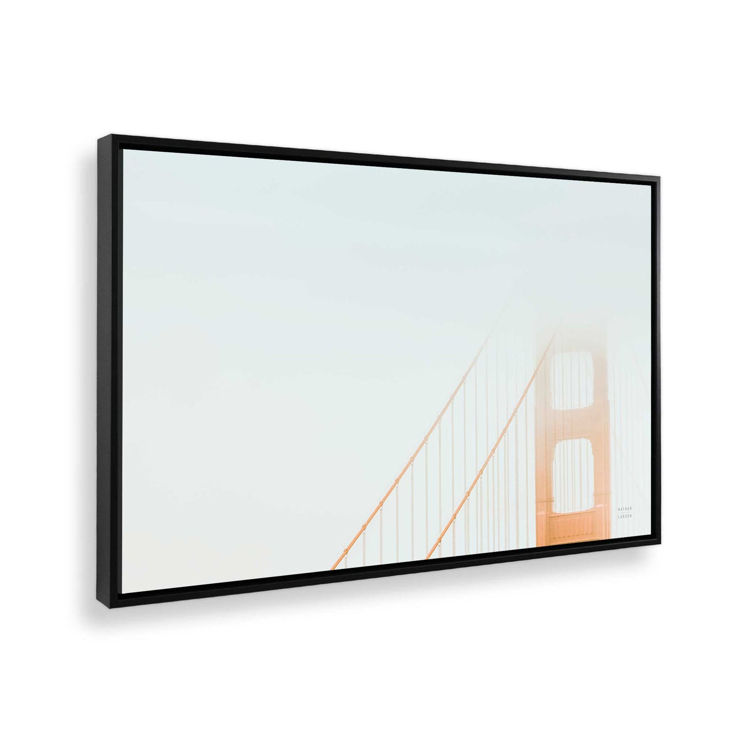 [Color:Satin Black] Picture of art in a Satin Black frame at an angle