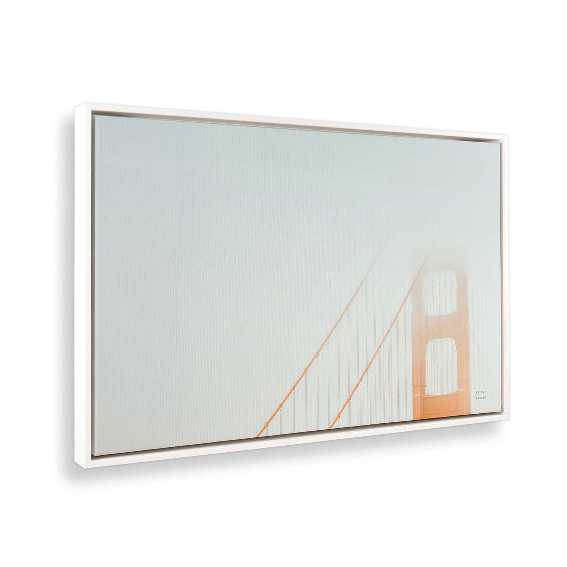 [Color:Opaque White] Picture of art in a White frame at an angle