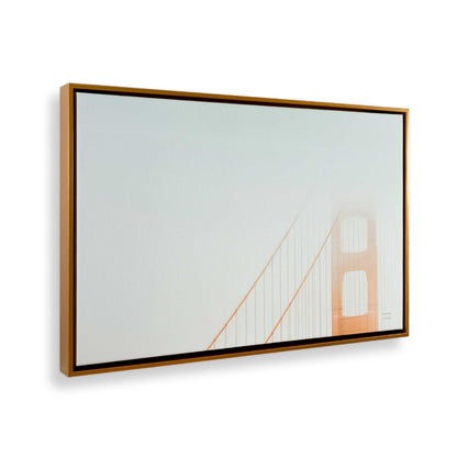 [Color:Polished Gold] Picture of art in a Polished Gold frame at an angle