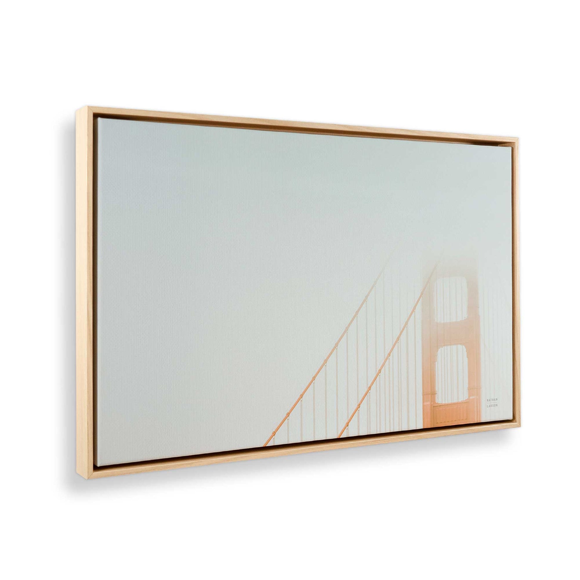 [Color:American Maple] Picture of art in a American Maple frame at an angle