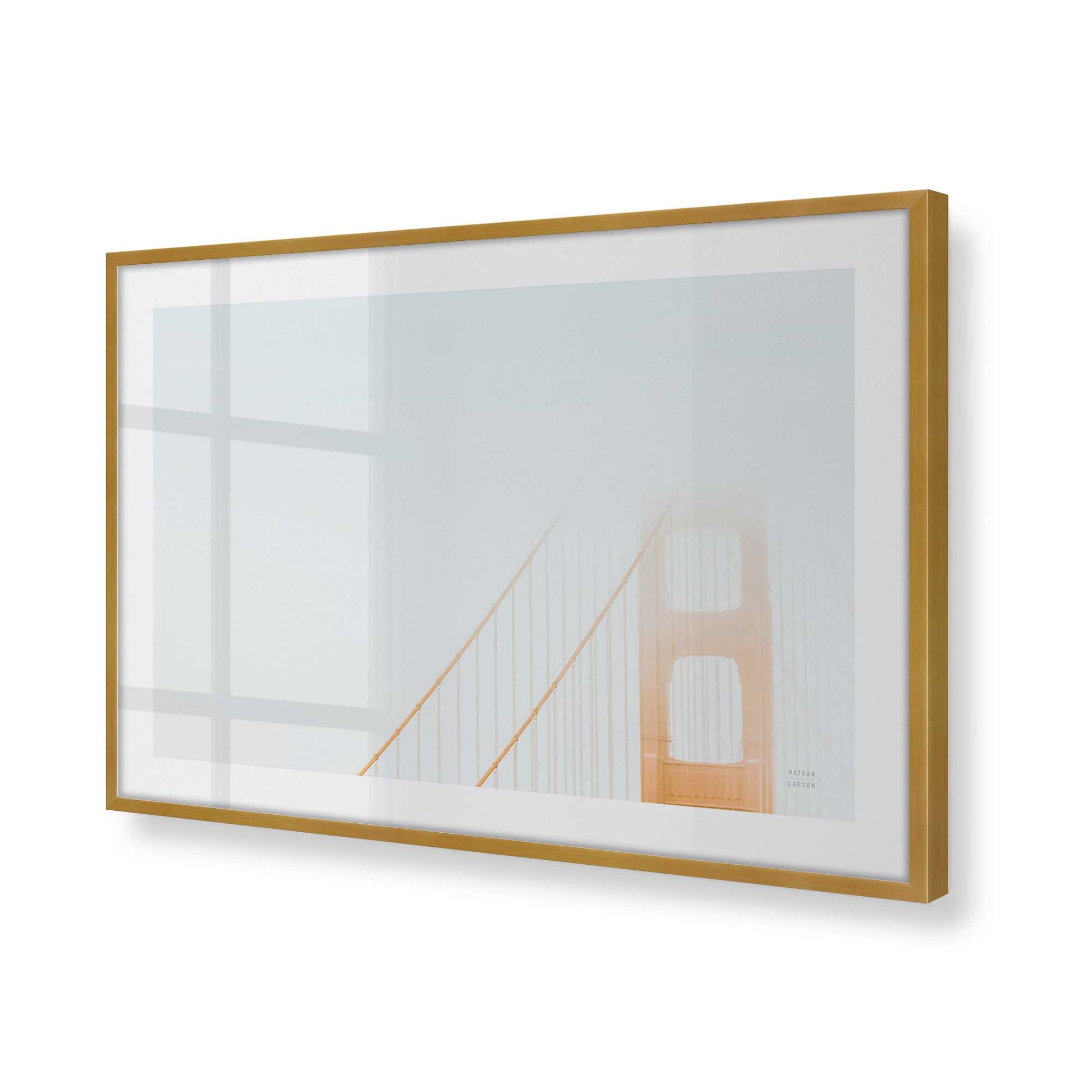 [Color:Polished Gold], Picture of art in a Polished Gold frame at an angle