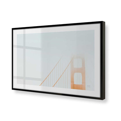 [Color:Satin Black], Picture of art in a Satin Black frame at an angle