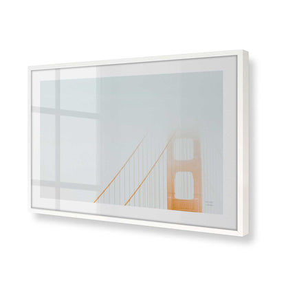 [Color:Opaque White], Picture of art in a Opaque White frame at an angle