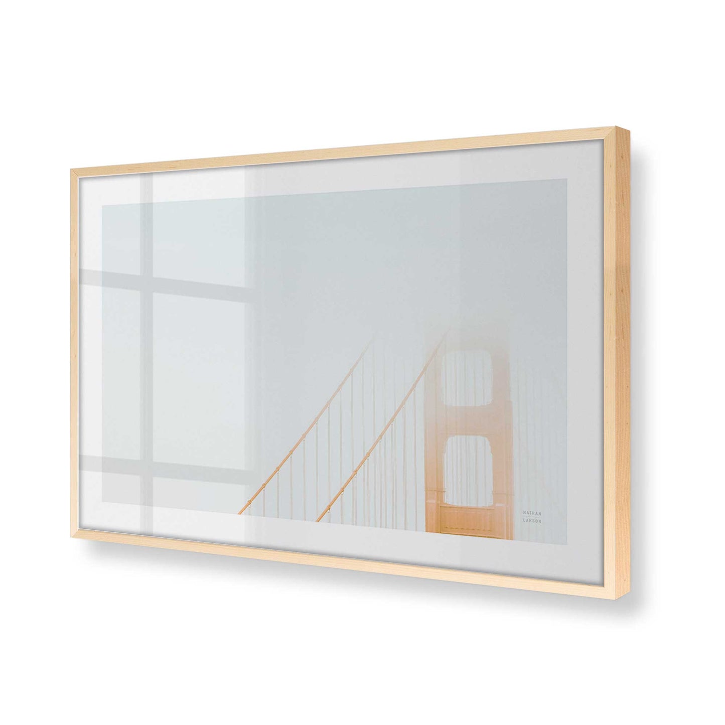 [Color:Raw Maple], Picture of art in a Raw Maple frame at an angle