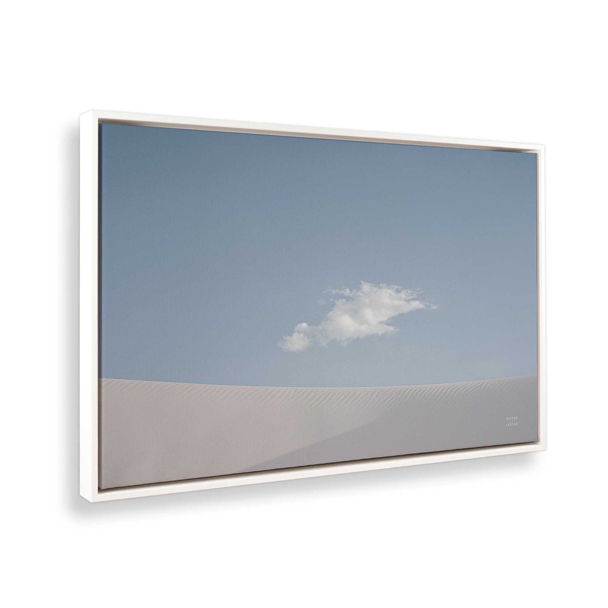 [Color:Opaque White] Picture of art in a White frame at an angle