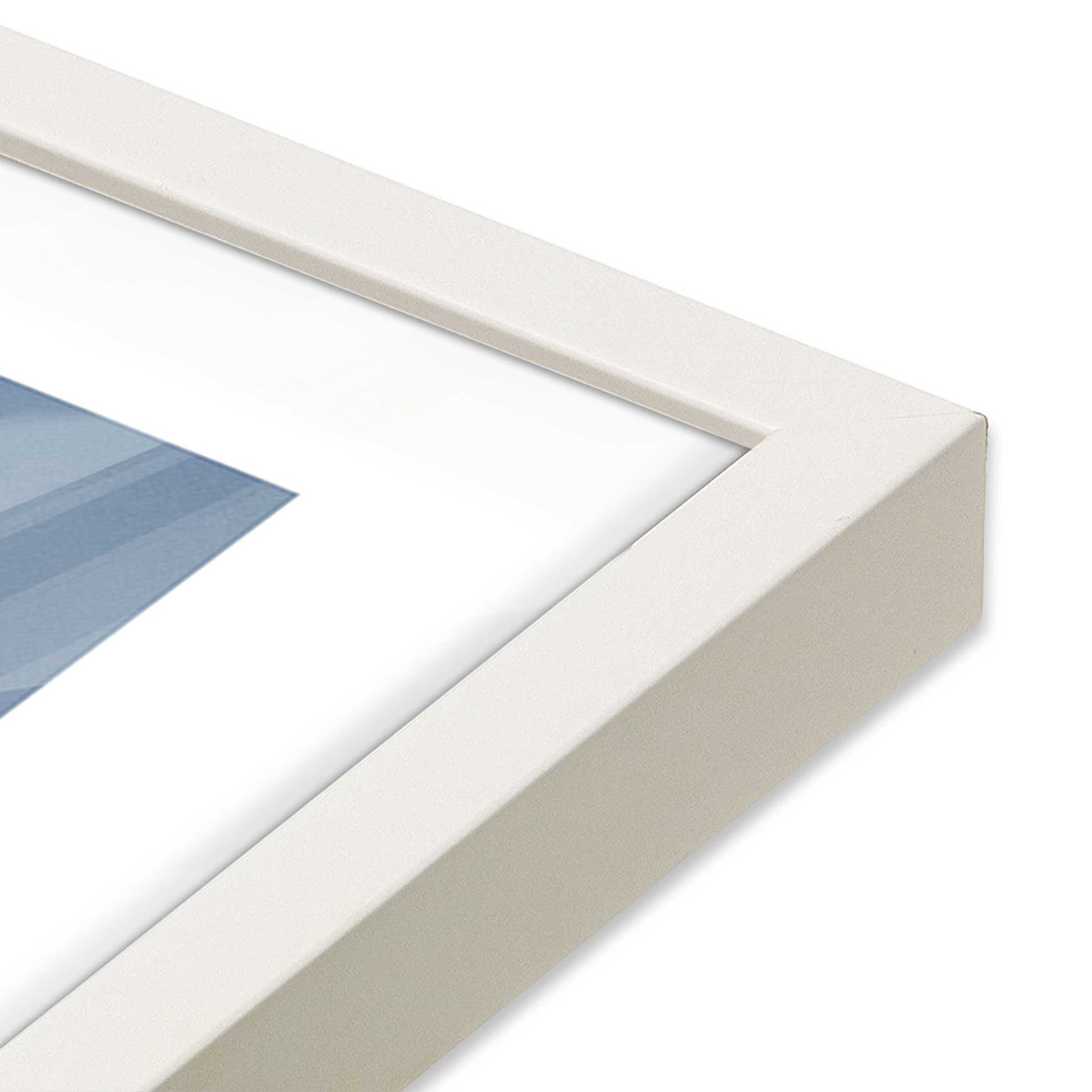 [Color:Opaque White], Picture of art in a Opaque White frame of the corner