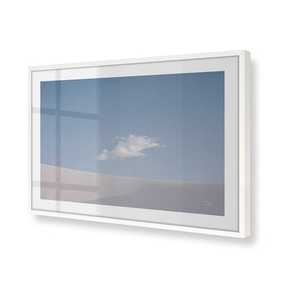 [Color:Opaque White], Picture of art in a Opaque White frame at an angle