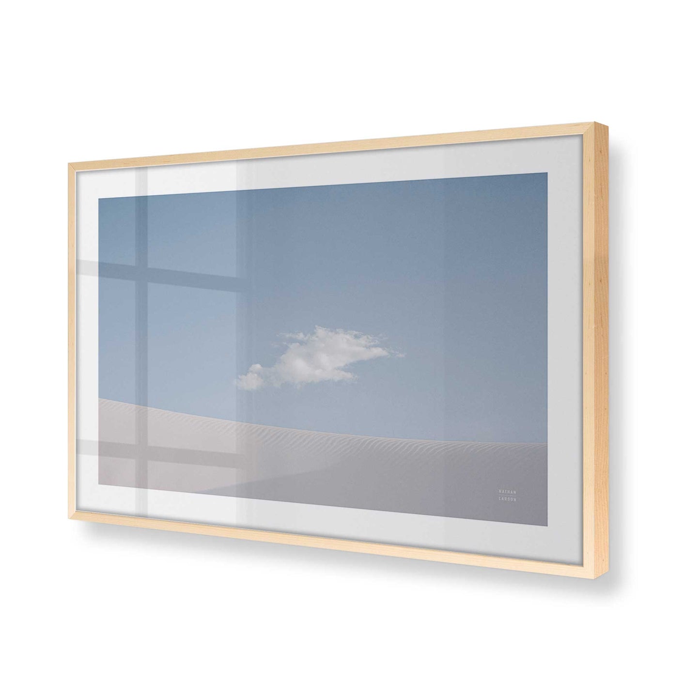 [Color:Raw Maple], Picture of art in a Raw Maple frame at an angle